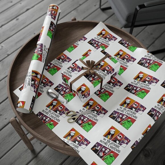 The Nightmare Before Christmas Jake, Sally, Boo, Zero and More Wrapping Paper - Picture 3 of 7